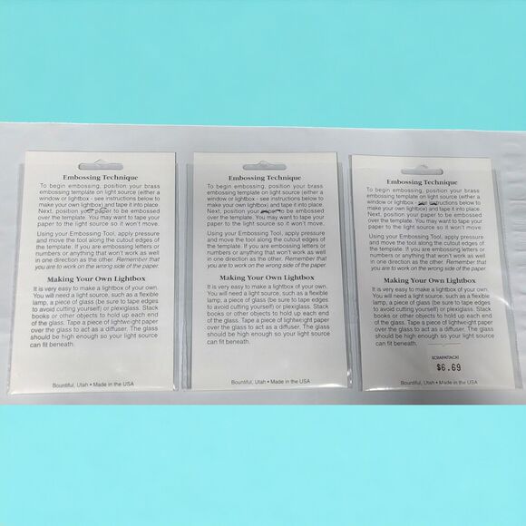 Vintage 90s USA Lasting Impressions Brass Embossing Templates Ladybug Hearts Bow - Picture 6 of 6